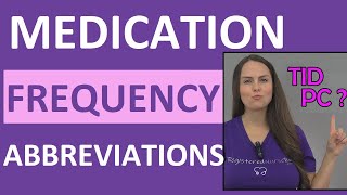 Medication Abbreviations FrequenciesOrders  Medical Terminology  Nursing NCLEX Review [upl. by Edaw]