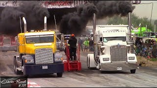 Great Lakes Big Rig Challenge 2019 Bobtail Drag Racing Compilation [upl. by Ahsikam]