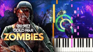 Call of Duty Black Ops COLD WAR  Zombies Theme  Piano tutorial [upl. by Ellett570]