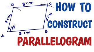 How to construct a parallelogram [upl. by Crysta110]