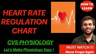 Heart Rate Physiology and Regulation Video Easiest Explanation [upl. by Ainezey]