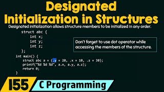 Designated Initialization in Structures [upl. by Brigida]