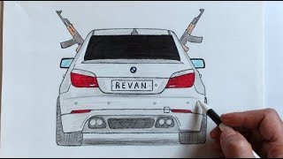 Как нарисовать машину BMW [upl. by Zebedee272]