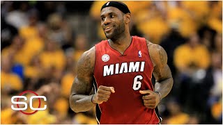 LeBron James top 10 moments with the Miami Heat  SportsCenter [upl. by Mendive]