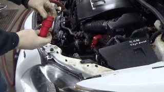 Replacing Battery amp Cleaning Terminals  Toyota Corolla [upl. by Druci524]