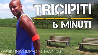 TRICIPITI A CASA IN 6 MINUTI  ALLENAMENTO CORPO LIBERO [upl. by Ayouqat]