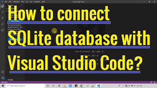 How to connect SQLite datbase with Visual Studio Code [upl. by Niamert601]