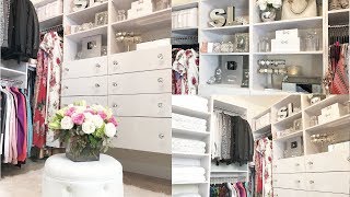 DIY Glam Closet Closet Organization Ideas  Before and After Tour [upl. by Jaime658]