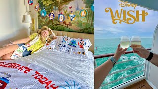 Disney Wish Cruise 2024  Stateroom SURPRISE Embarkation Day Sailaway Party Food Shows amp MORE [upl. by Allista]