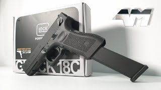 UMAREX GLOCK 18C  ELITE FORCE GLOCK 18C  Full Auto Glock  Airsoft Unboxing Review [upl. by Ayekam549]