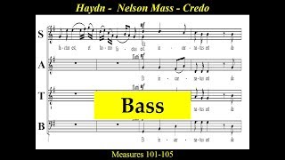 Haydn  Mass in D minor  Nelson Mass  3b Et Incarnatus  Bass [upl. by Aicenert]