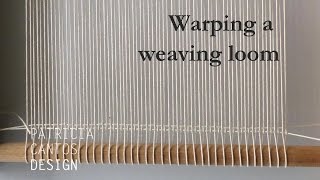 Warp a loom  Weaving lesson for beginners [upl. by Aihsot435]