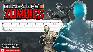 Call of Duty Black Ops  Zombies Theme Damned Guitar Tutorial [upl. by Brion948]