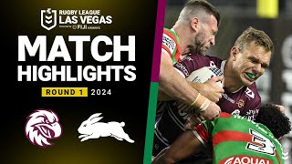 NRL 2024  Sea Eagles v Rabbitohs  Match Highlights [upl. by Anneiv]