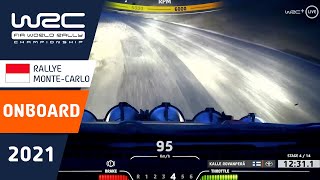 WRC  Rallye MonteCarlo 2021 ONBOARD Rovanperä SS4 [upl. by Atinot]