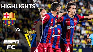 Barcelona vs Cadiz  LALIGA Highlights  ESPN FC [upl. by Avilo959]