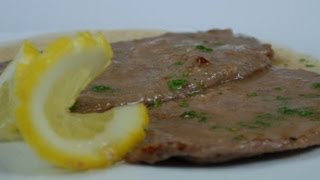 Veal scallops with lemon sauce  italian recipe [upl. by Arehahs]