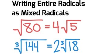 How To Simplify a Radical [upl. by Enihpad]