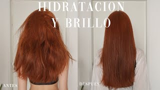 COMO HIDRATAR EL CABELLO SECO Y MALTRATADO  cabello SIN FRIZZ y BRILLOSO [upl. by Niowtna]