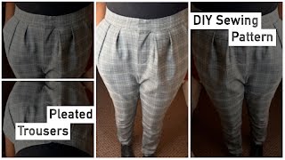 Pattern Drafting Tutorial – Pleated Trousers • Elewa [upl. by Sorcha]