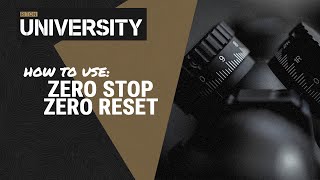 How To Use  Zero Stop and Zero Reset  Riton University [upl. by Marchall]