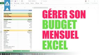 Gérer son budget mensuel et annuel avec Excel [upl. by Hallsy662]