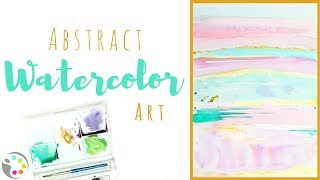 How To Paint an Abstract Watercolor Painting  Watercolor Tutorial [upl. by Arriet9]