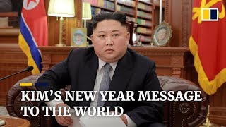 Kim Jonguns new year message to the world [upl. by Arded111]