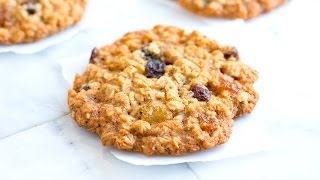 Chewy Oatmeal Raisin Cookies Recipe [upl. by Leede]