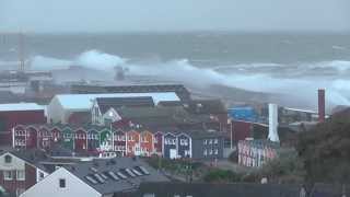 Orkan auf Helgoland  28 Oktober 2013  191 kmh  hurricane  ouragan [upl. by Matthiew]