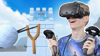 VR SNOWBALL FIGHT GAME  Snow Fortress HTC Vive Gameplay [upl. by Novart228]