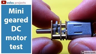 Mini geared DC motor 6V  testing [upl. by Tyler]