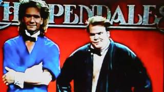 215 CelebStar Chris Farley with Patrick Swazye SNL Chippendales [upl. by Patrizia]