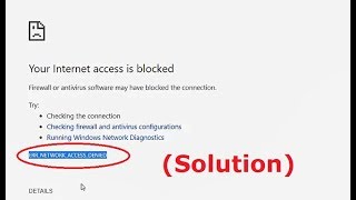 How to fix Your Internet access is blocked ERRNETWORKACCESSDENIED chrome  Unblock Internet [upl. by Deidre]