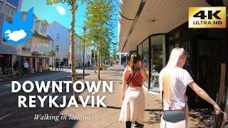 Iceland Walking Tour  Downtown Reykjavík 4K [upl. by Richer194]