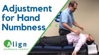 Chiropractic Adjustment  Numbness and Tingling in Hand [upl. by Ahtnamys]