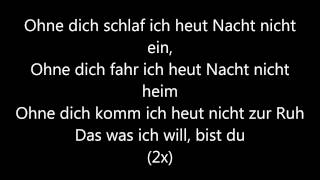 Ohne Dich Münchner Freiheit lyrics [upl. by Oigimer]