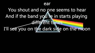 Pink Floyd Brain DamageEclipse lyrics [upl. by Nichole]