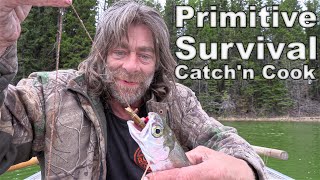 Bushcrafting Primitive Survival Fishing Hooks That Actually Catch Fish  Catch amp Cook [upl. by Kat]