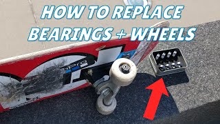 How to change skateboard bearings and wheels EASILY [upl. by Devinna]