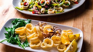 Two Quick and Easy Calamari Recipes [upl. by Kaspar981]