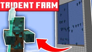 Minecraft Trident Farm 1214  BEST DESIGN [upl. by Enitsirhc]