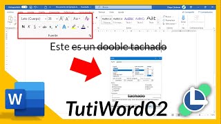 🔵TutiWORD 02  CÓMO hacer un Tachado DOBLE en WORD  Lucho en la Oficina [upl. by Eicnan]