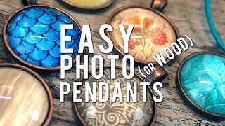 Make Glass Photo Pendants  EASY HowTo Cabochon Necklace [upl. by Idac]