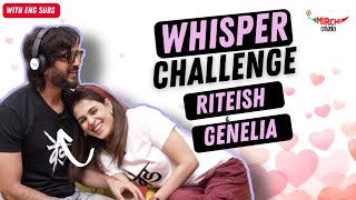 Riteish amp Genelia play Whisper Challenge 😂  VED  Gaurav [upl. by Iznil718]