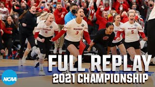 Wisconsin vs Nebraska 2021 NCAA volleyball championship  FULL REPLAY [upl. by Renwick]