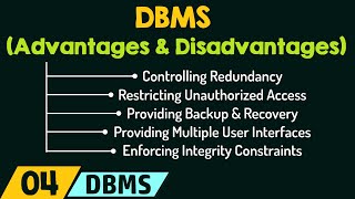 Advantages amp Disadvantages of DBMS [upl. by Erdnaxela28]