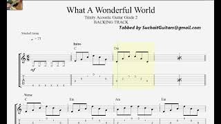 What a Wonderful World full track amp backing track  Trinity Acoustic Guitar Grade 2 lesson [upl. by Wolfie]