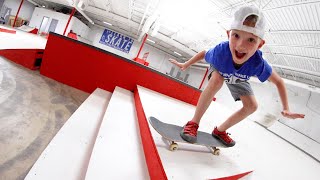 FIRST TIME OLLIE DOWN STAIRS  Warehouse Wednesday [upl. by Mazurek]