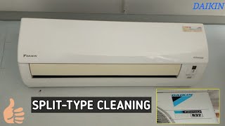 How to clean aircon split type daikin [upl. by Nalhsa]